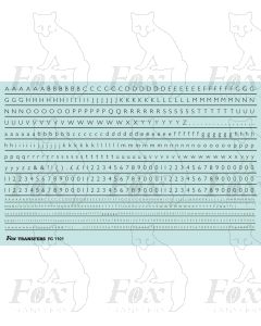 Alphabet in black - Gill Light, 2mm & 1mm