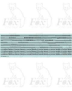 Alphabet in black - Franklin Heavy, 4mm