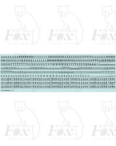 Alphabet in black - Cheltenham Medium, 4mm