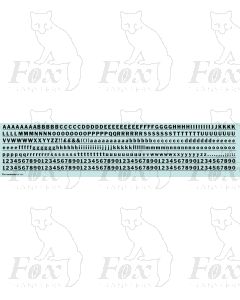 Alphabet in black - Franklin Heavy, 5mm