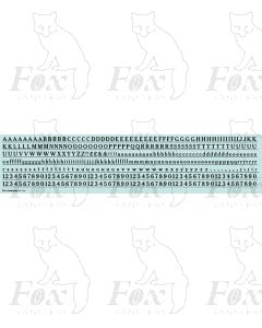 Alphabet in black - Cheltenham Medium, 5mm