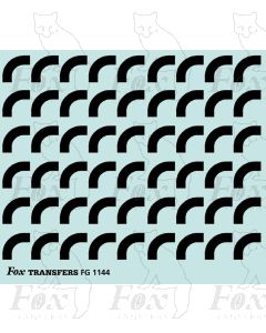 Corners in black - Large-Radius 2.5mm