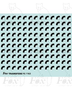 Corners in black - Medium-Radius corners 1.5mm