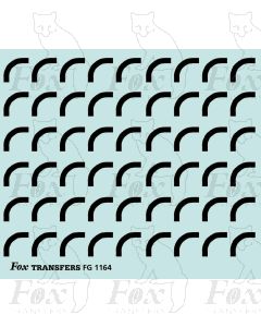 Corners in black - Large-Radius 1.5mm