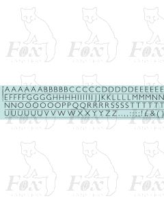 Alphabet in black - Gill Light, 10mm