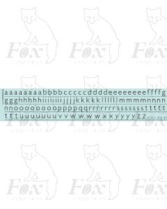 Alphabet in black - Gill Light, 10mm