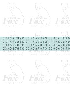 Alphabet in black - Gill Light, 10mm