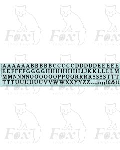 Alphabet in black - Cheltenham Medium, 10mm