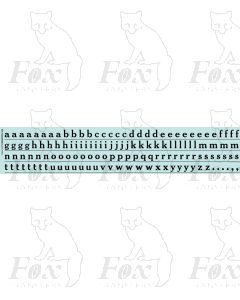 Alphabet in black - Cheltenham Medium, 10mm