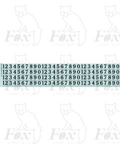 Alphabet in black - Cheltenham Medium, 10mm