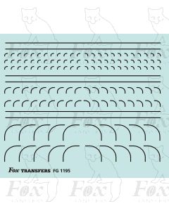 Corners in black - Radius Corners, 3 sizes 0.35mm