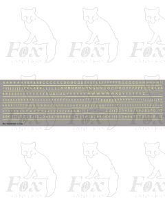 Alphabet in off-white (straw) - Gill Light, 3mm