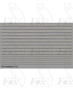 Alphabet in off-white (straw) - Gill Light, 2mm & 1mm