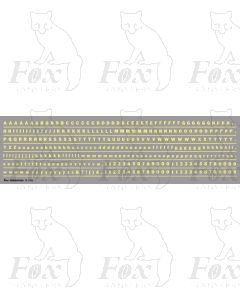 Alphabet in off-white (straw) - Franklin Heavy, 3mm