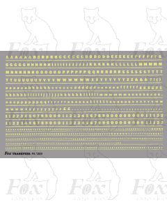 Alphabet in off-white (straw) - Franklin Heavy, 2mm & 1mm