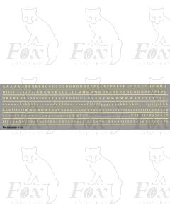 Alphabet in off-white (straw) - Cheltenham Medium, 3mm