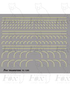 Corners in off-white (straw) - Radius Corners, 3 sizes 0.35mm