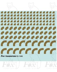 Corners in gold - Radius Corners, 3 sizes 2.5mm