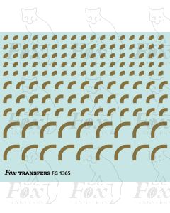 Corners in gold - Radius Corners, 3 sizes 1.5mm