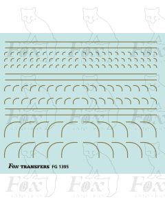 Corners in gold - Radius Corners, 3 sizes 0.35mm