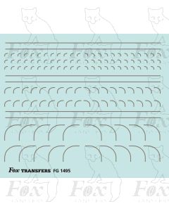 Corners in silver - Radius Corners, 3 sizes  0.35mm