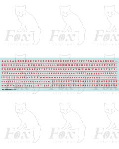Alphabets in red - Franklin Heavy, 3mm