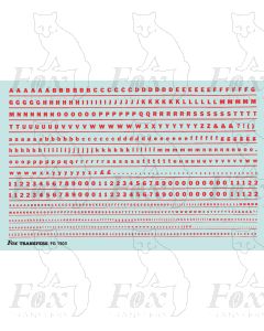 Alphabets in red - Franklin Heavy, 2mm & 1mm