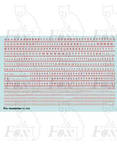 Alphabets in red - Cheltenham Medium, 2mm & 1mm