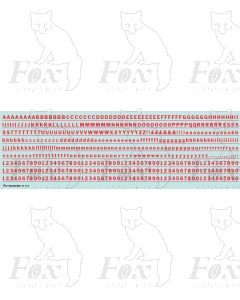 Alphabets in red - Franklin Heavy, 4mm