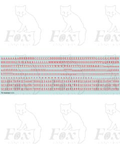 Alphabets in red - Cheltenham Medium, 4mm