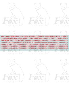 Alphabets in red - Franklin Heavy, 5mm