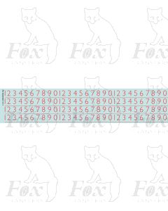 Alphabets in red - Gill Light, 10mm