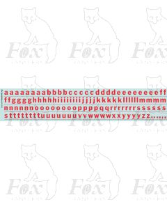 Alphabets in red - Franklin Heavy, 10mm