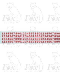 Alphabets in red - Franklin Heavy, 10mm