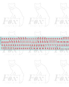 Alphabets in red- Cheltenham Medium, 10mm