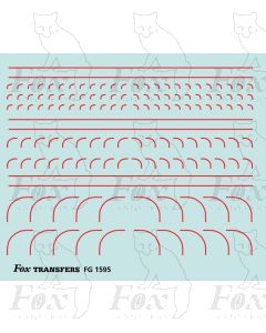 Corners in red - Radius Corners, 3 sizes 0.35mm