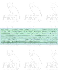 Alphabet in green - Gill Light, 3mm