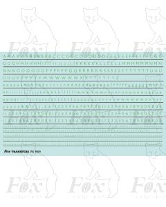Alphabet in green - Gill Light, 2mm & 1mm