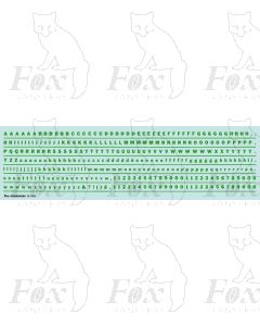 Alphabet in green - Franklin Heavy, 3mm