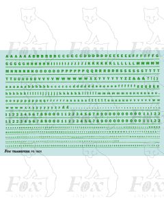Alphabet in green - Franklin Heavy, 2mm & 1mm