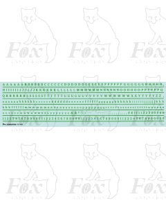 Alphabet in green - Cheltenham Medium, 3mm