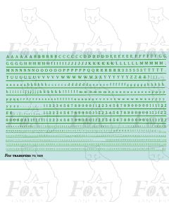 Alphabet in green - Cheltenham Medium, 2mm & 1mm
