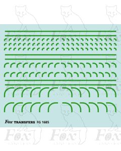 Corners in green - Radius Corners, 3 sizes 0.75mm