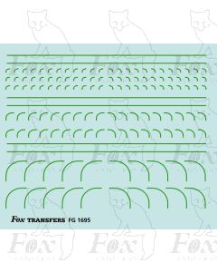 Corners in  green - Radius Corners, 3 sizes 0.35mm