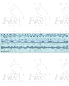 Alphabet in blue - Gill Light, 3mm