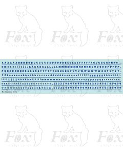 Alphabet in blue - Franklin Heavy, 3mm