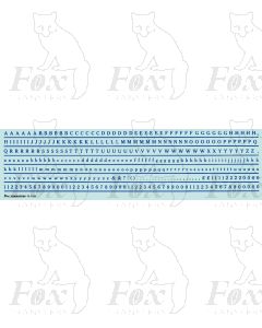 Alphabet in blue - Cheltenham Medium, 3mm