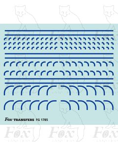Corners in blue - Radius Corners, 3 sizes 0.75mm