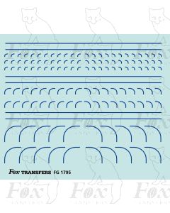 Corners in blue - Radius Corners, 3 sizes 0.35mm