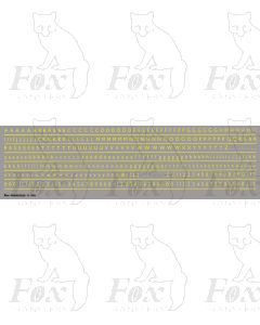 Alphabet in yellow - Gill Light, 3mm